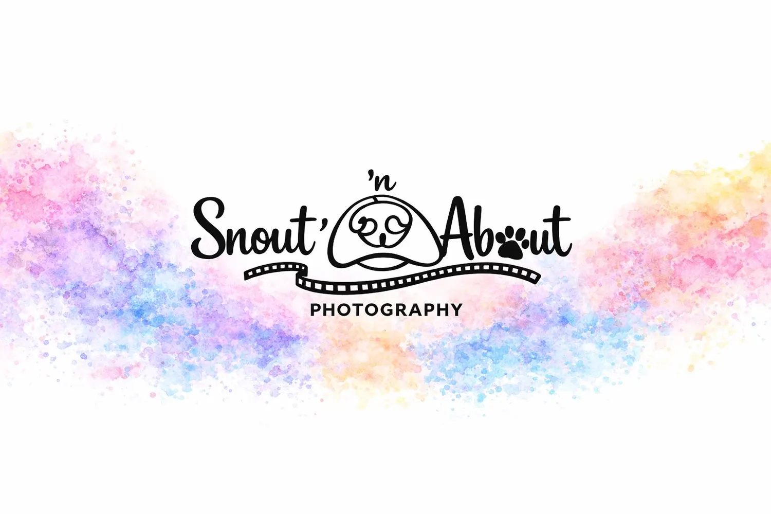 Snout ’n About Photography watercolor logo